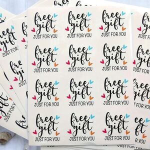 120 Free Gift Just For You Stickers ~ Appreciation Thank You Shipping Labels